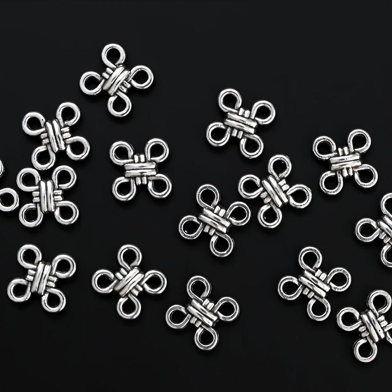 30 Antique Silver Lucky Chinese Knot Pendant Connectors Antique Bronze Alloy Pendant Chains Suitable for DIY Handmade Jewelry Ac