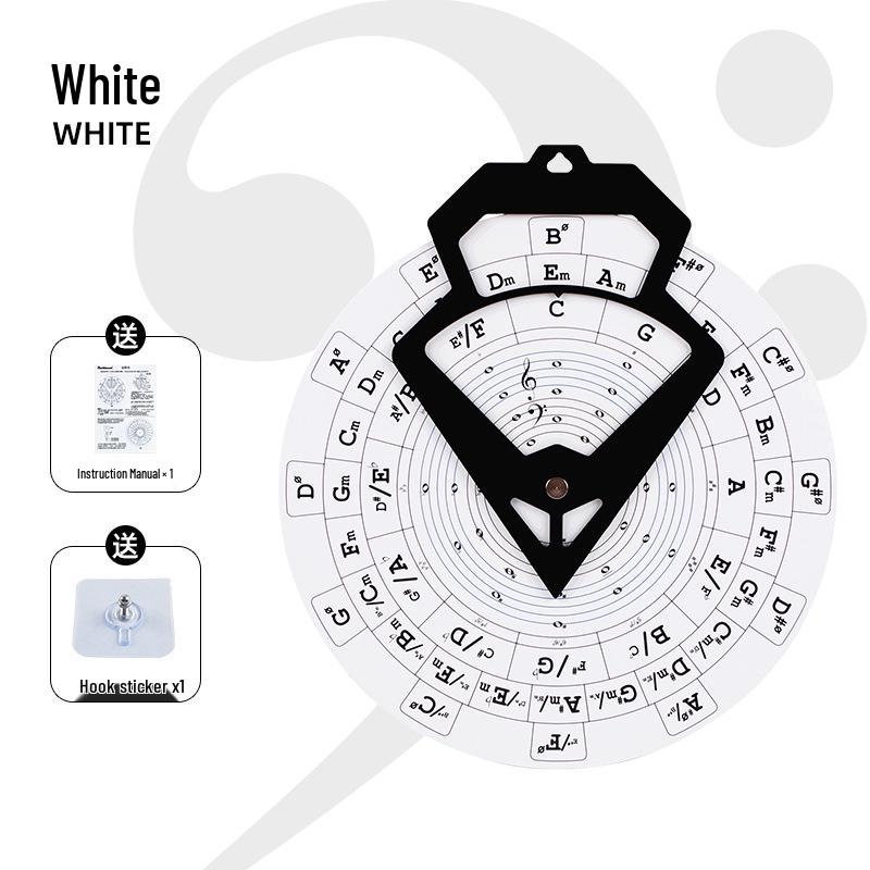 ROCKHOUSE Large Guitar Chord Wheel: Circle of Fifths Music Theory Tool