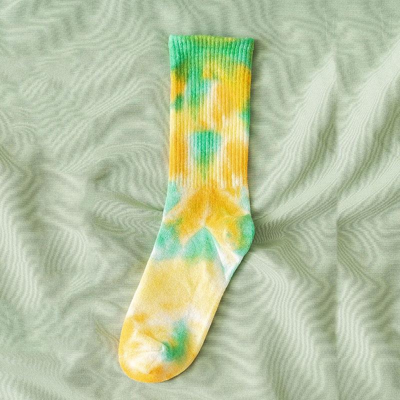Men and Women Socks Cotton Tie-dye Skateboard Hiphop Tube Socks White Socks  Lace Socks for Women