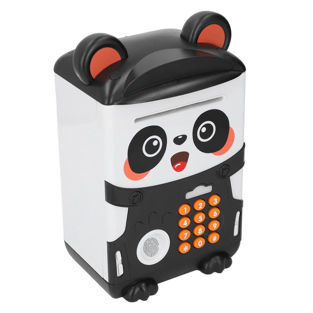 Spardose Passwort Fingerabdruckerkennung Niedliche Pandaform Kunststoff Bargeld Münzen Sparschwein für Geschenk