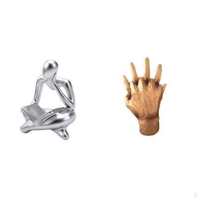 Abstract Thinker Hands Entwined Statue Decoration for Tabletop Living Room Shelf Office Bookshelf