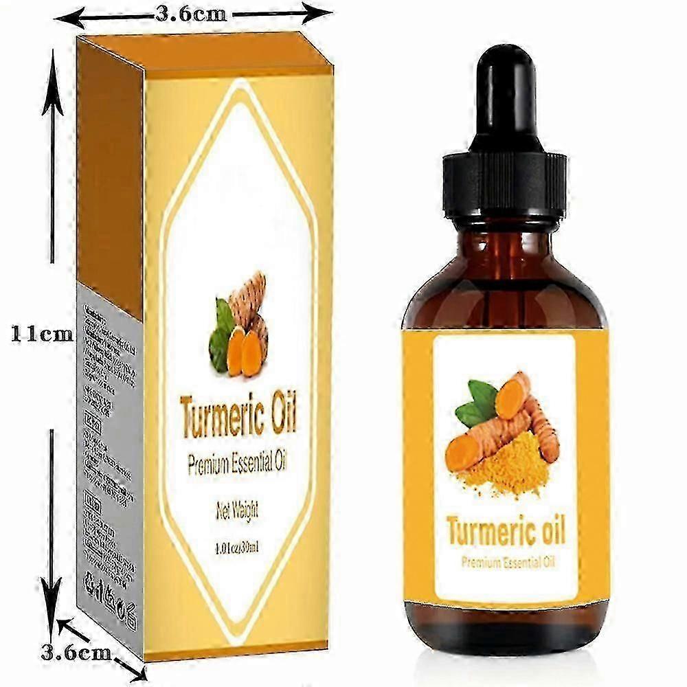 Turmeric Oil Face Body Set 60ml - Hydrating Moisturizing Massage Essential Oil With Turmeric Extract For Skin Care,z