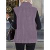 Women S Casual Turn Down Collar Zip Up Vest