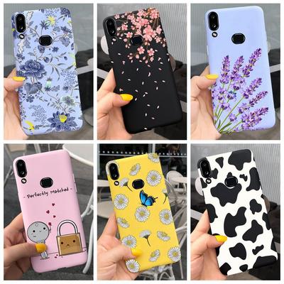 For Phone Case Samsung Galaxy A10s A107 SM-A107F Case Fashion Candy Color Flower Soft Cover For Samsung A10s A 10 S A10 2019 Bag
