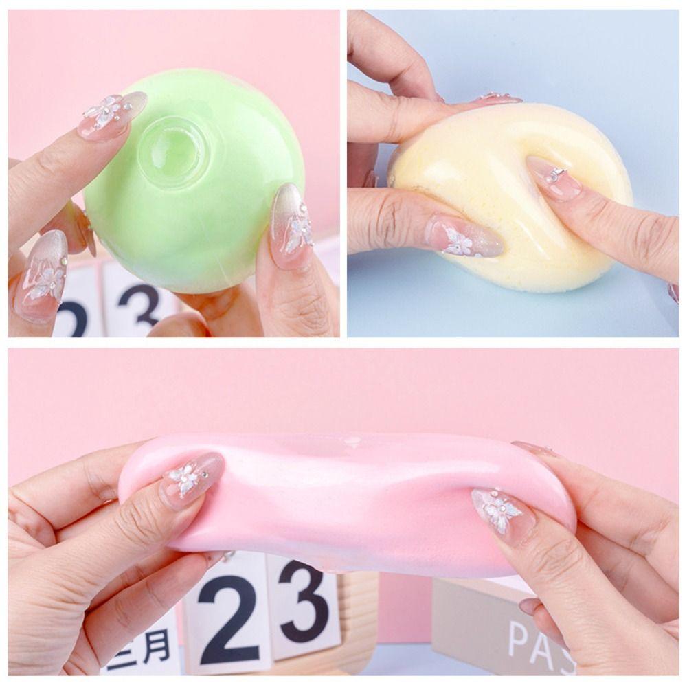 Soft Coconut Oil Squishy Ball Blue Crispy Handmade Ball Ball Quick-rebound Squeeze Toy Office