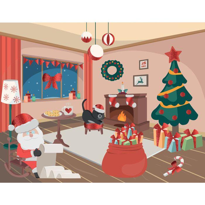 Gommettes Stickers Noël en pailettes 240 pièces