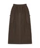 Latizen Lk Pintuck Cotton Skirt(Brown)