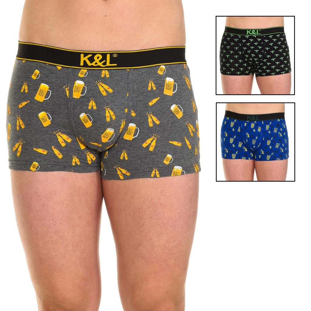 Pack-3 Funny Boxers Breathable Fabric Men KL3009 Men