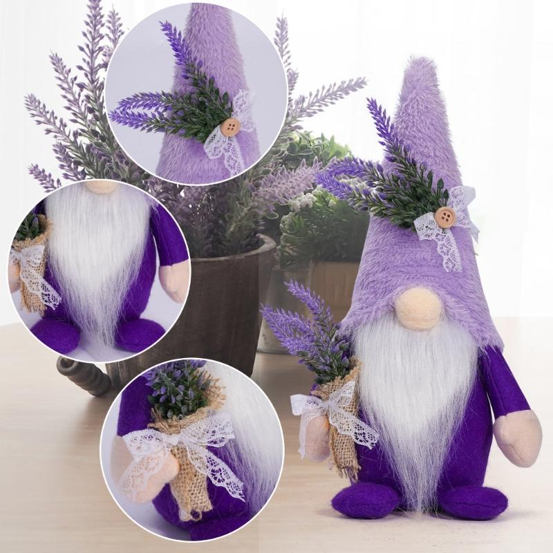 Swedish Dwarfs Lavender Gnomes Figures Plushs Nordic Dwarfs Handmade Plushs Doll Perfect Gift for Women Girl Kids