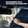 Retractable Car Sun Shades - Accordion Foldable Windshield Sunshade Blocks 99% UV Rays Fits Various Models