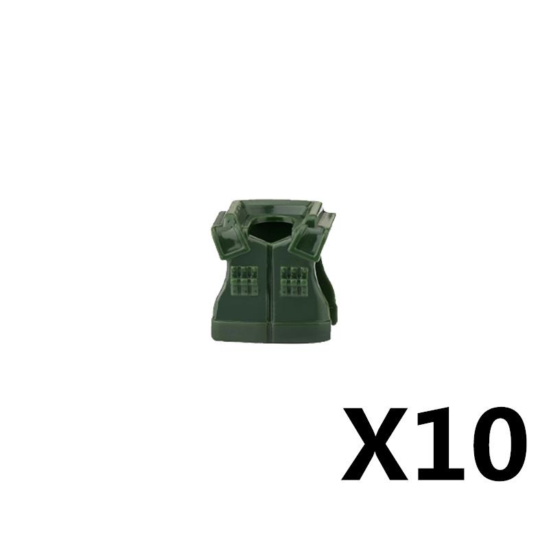 MOC Militärfigur Zubehör Bausteine Alpha SWAT Helm Weste Rucksack Knieschoner Nachtsichtgeräte Steine Spielzeug K017