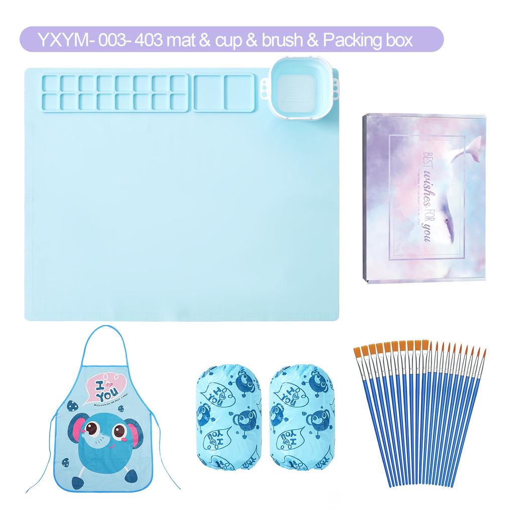 Popular Suction Cup Reusable Silicone Drawing Pad Mat with Cup Art Silicone Painting Mat Collection High Quality Practical Daily Use