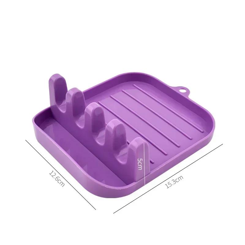Pot Lid Holder Mobile Storage Rack Multi Purpose Kitchen Dining Utensil Rack for Draining Chopsticks Spoons Made of PP Material