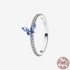 925 Sterling Silver Open Ring Style  Paved Heart Butterfly Flower Colorful Gemstone Ring For Women Daily Wear Jewelry Gift 2026