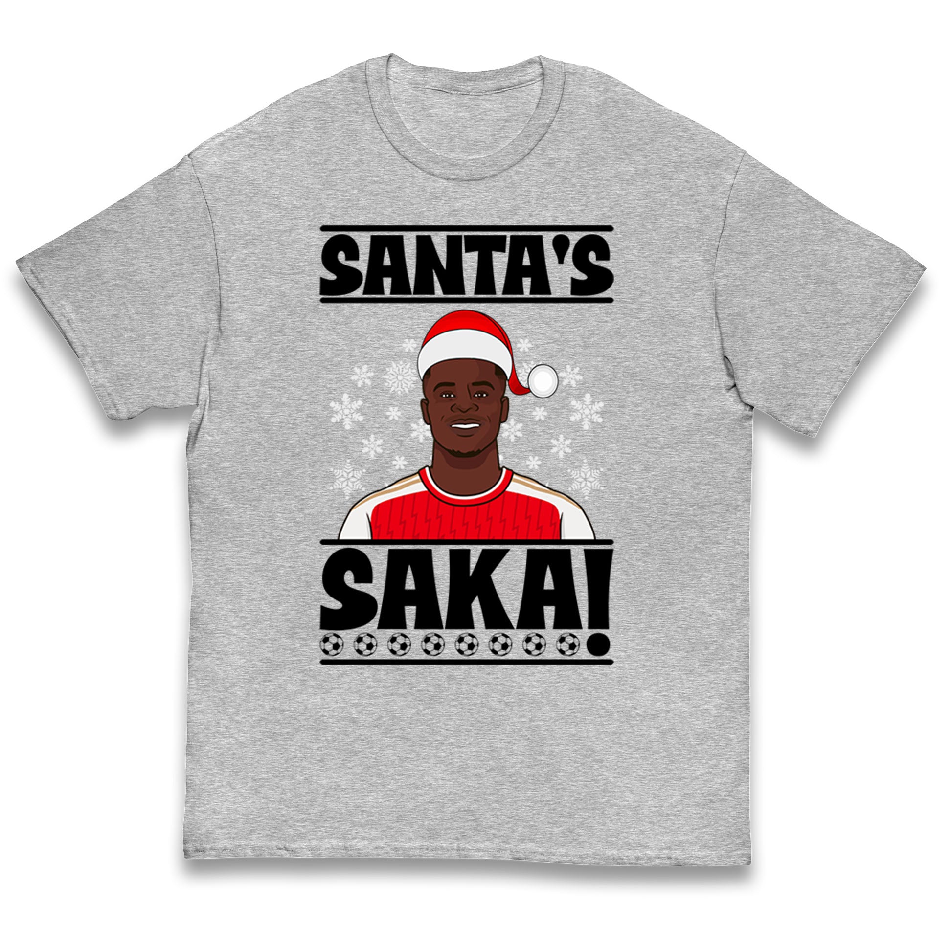 Christmas Santa s Bukayo Saka Football Kids T Shirt Arsenal Top 100