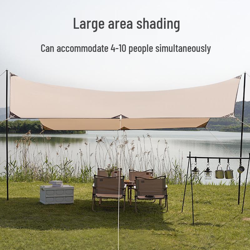 Ultra-Light Silver Coated Outdoor Canopy Tent with Sunshade & Waterproof Sun Protection for Camping, Cooking, and Picnics