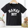 Mamas Boy Letter Kids Tshirt  Euroamerican Fashion Letterprinted Childrens Tshirt for Boys Girls Summer Polyester Fabric