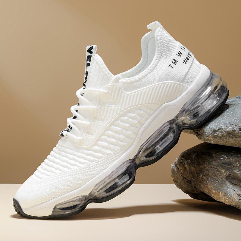 

Full palm air cushion men s shoes spring and autumn flying woven mesh lace-up men s shoes size shoes ins running shoes student shoes 47 белый