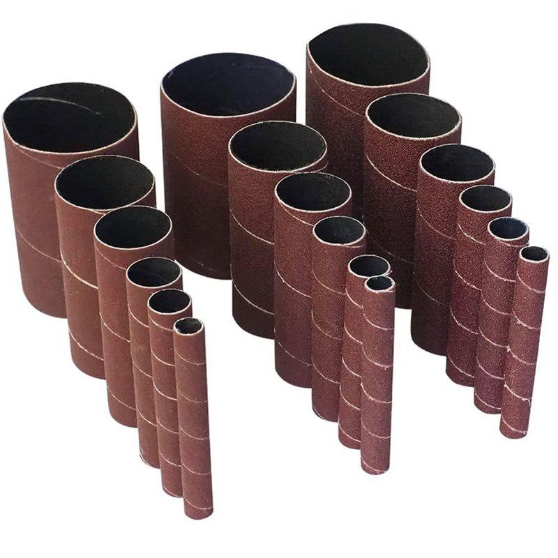 

Sanding Sleeves 18 Pack Spindle Sander Sleeves For Oscillating Sander, 80 150 240 Assorted Grit Sandpapers, 4-1/2 Length-B61B brick червоний колір