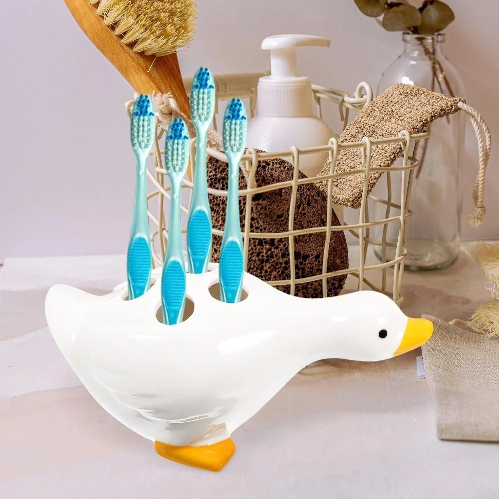 Cartoon Toothbrush Set Stand Upright Storage Washroom Storage Holder Sink Countertop
