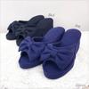 Classic Interior Ribbon Room Shoes with 8cm Free Heels, Size, Navy, 71023SP-NV