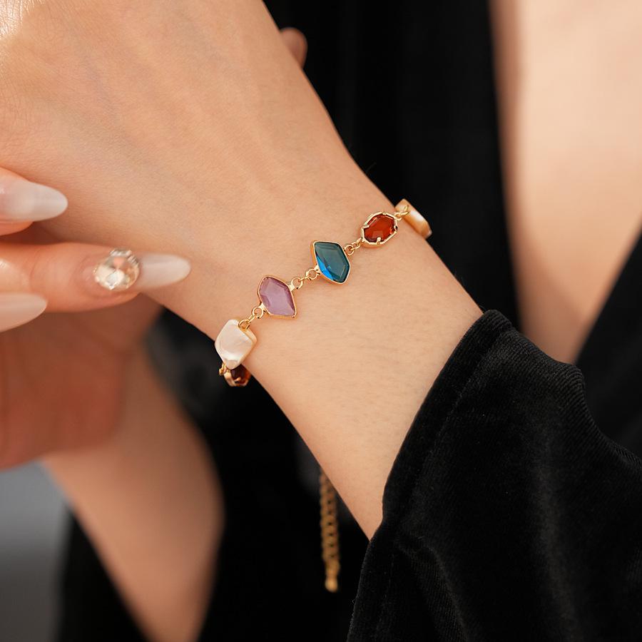Female Light Luxury Niche Fashion Retro Square Bracelet Bracelet