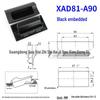 Embedded Plastic Pull Handle: Clip-in Hidden Snap Fastener for Cabinet Doors XAD41/42.