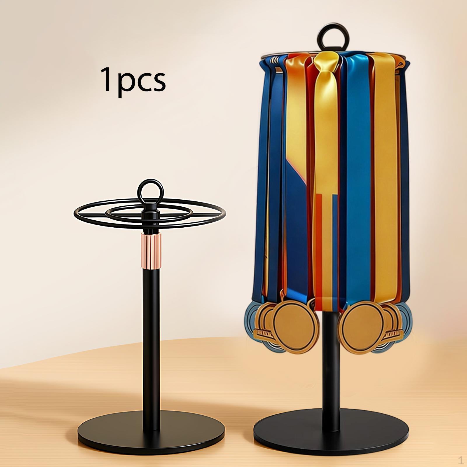 

Medal Hanger Award Holder 360° Rotating Easy Hanging Height Adjustable Storage Rack Organizer