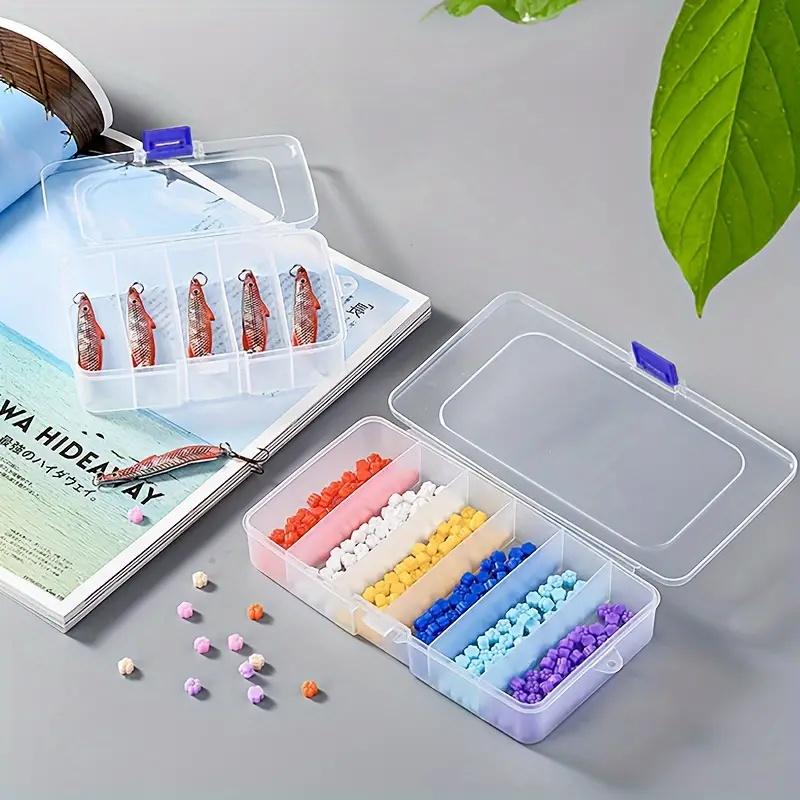 5/6grid Clear Jewelry Storage Box Multipurpose Bead Pills Hair Clip Container Box Dustproof Plastic Case Home Organizer Supplies