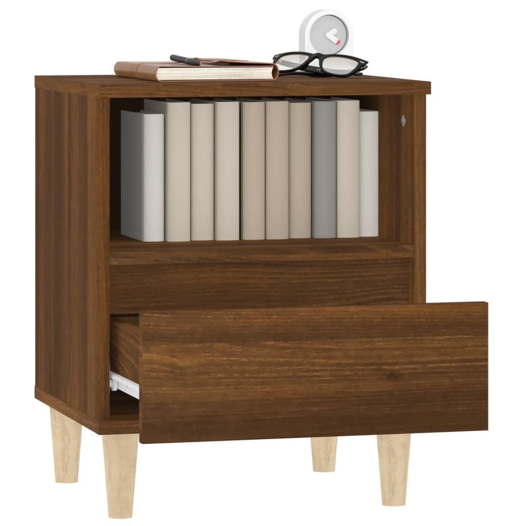 Nightstand Brown Oak Effect 40 x 35 x 50 cm