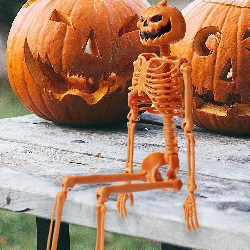 Halloween Skeleton Full Body Movement Joint Realistic Horror Skeleton Ghost House Cemetery Prop Pendan