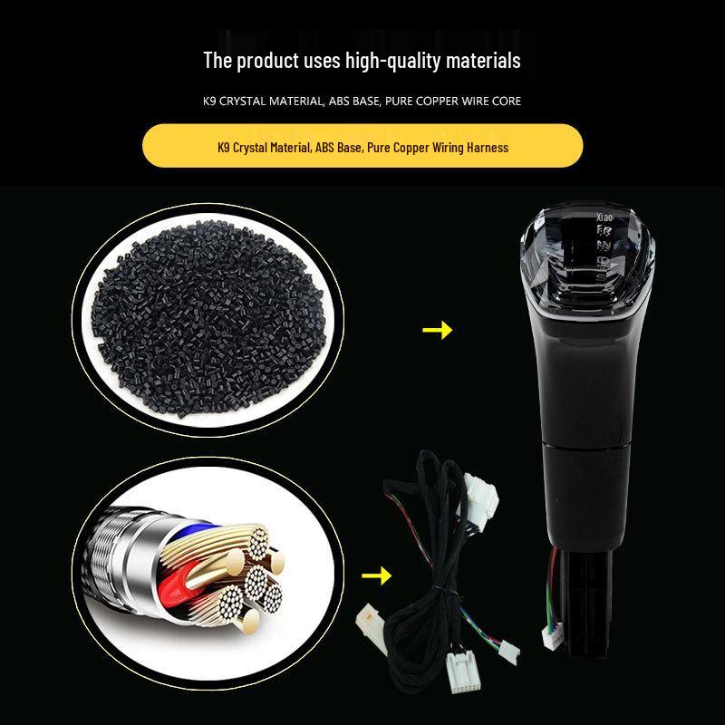 N-BOX Crystal Gear Shift Knob with Seven-Color Ambient Light