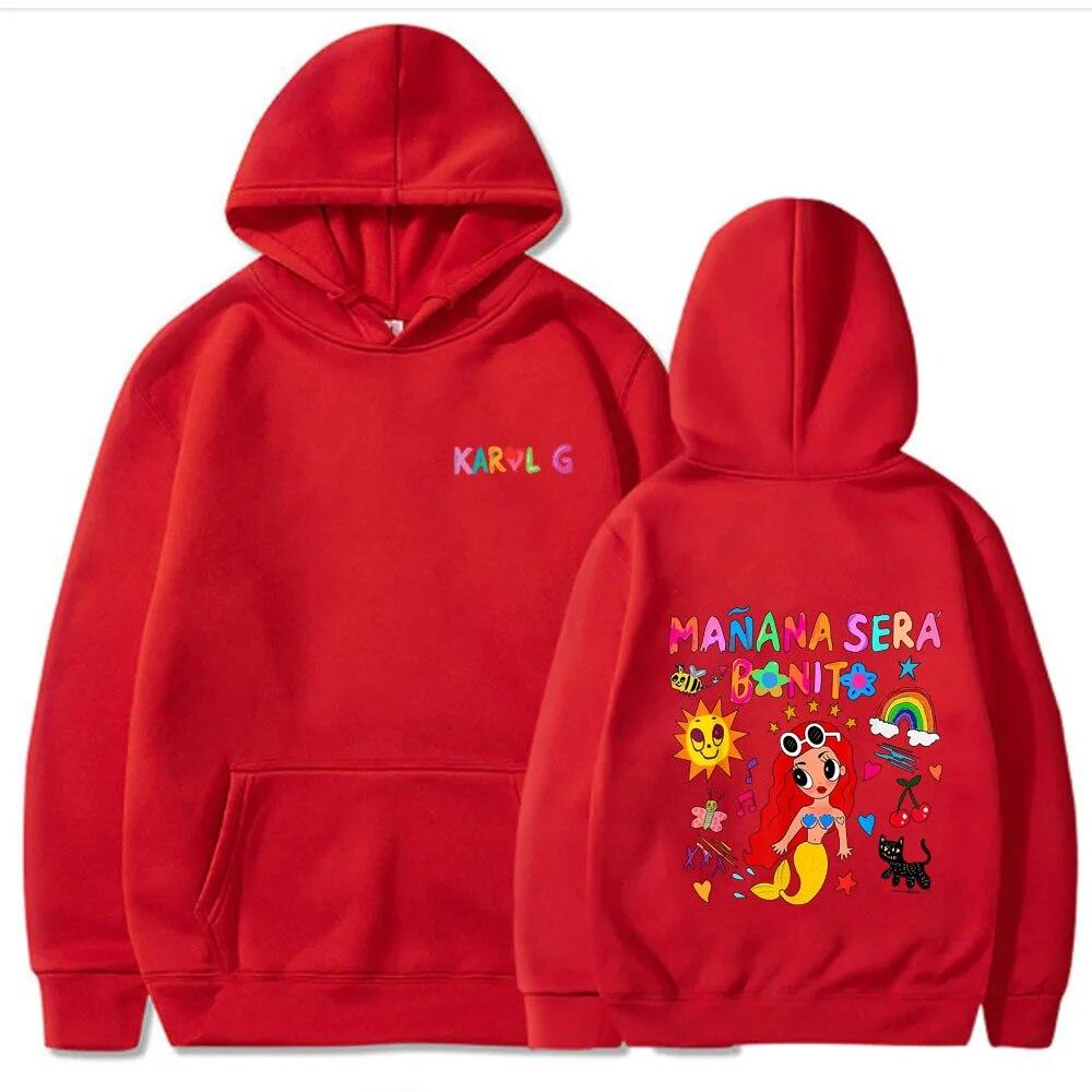 Karol G Unisexa Sera Bonito with Hearth Hoodie Trendy Retro Music Sweatshirt Unisexana Sera Bonito Shirt Cute Karol G Hoodie Unisex