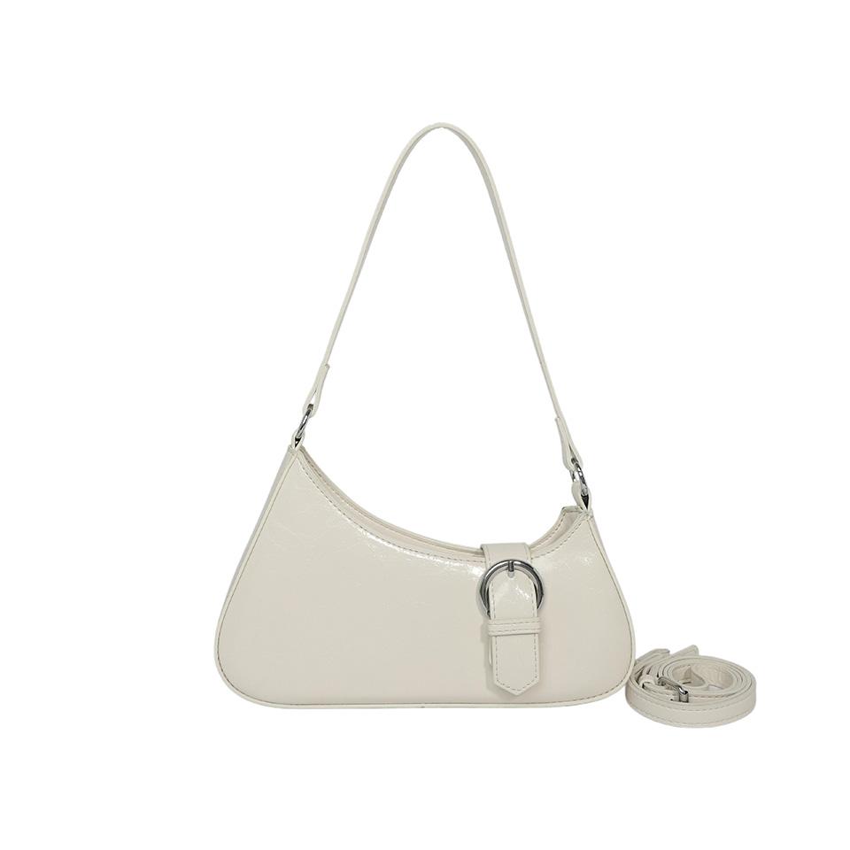 Women's Fashiable Single Shoulder Bag Adjustable Crossbody Bag Crescent Bag with Buckle Design Lightweight and Durable