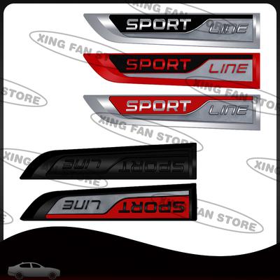 AAABU1 Auto Styling Sport Line Emblem 2Pcs Car Side Rear Trunk Badge Decal Body Sticker For Fabia Octavia Yeti Karoq VRS Scala