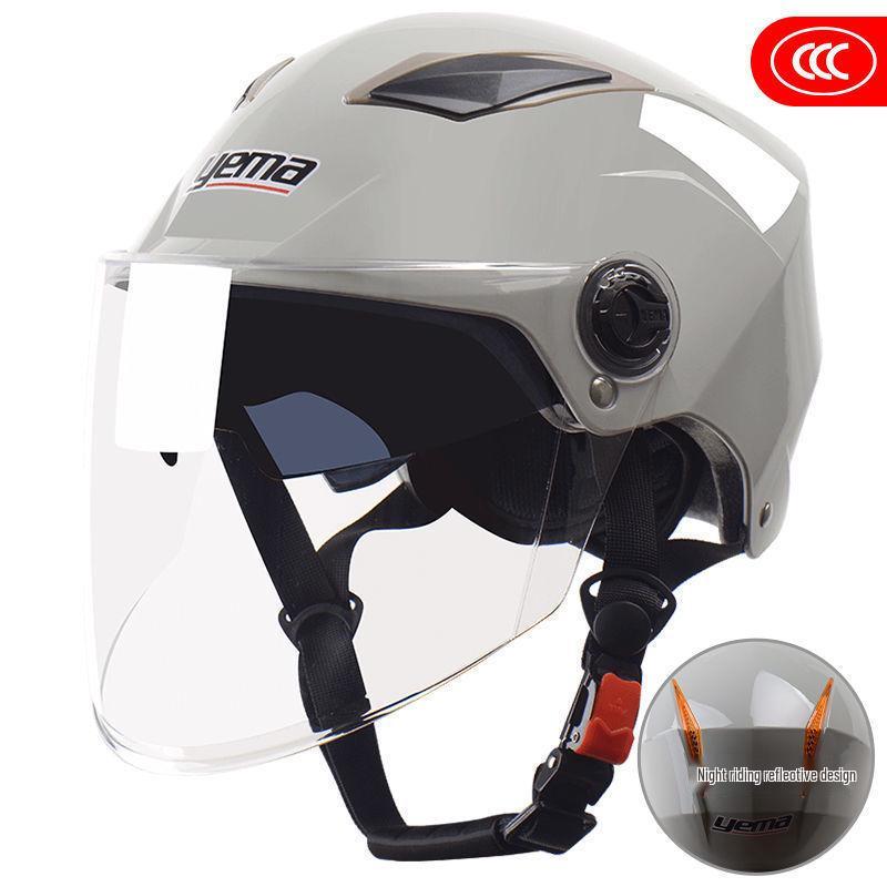 

Mustang 3C Certified Summer Motorcycle Helmet, All-Season Electric Scooter Hat, Men s & Women s Sun Protection Clear Visor