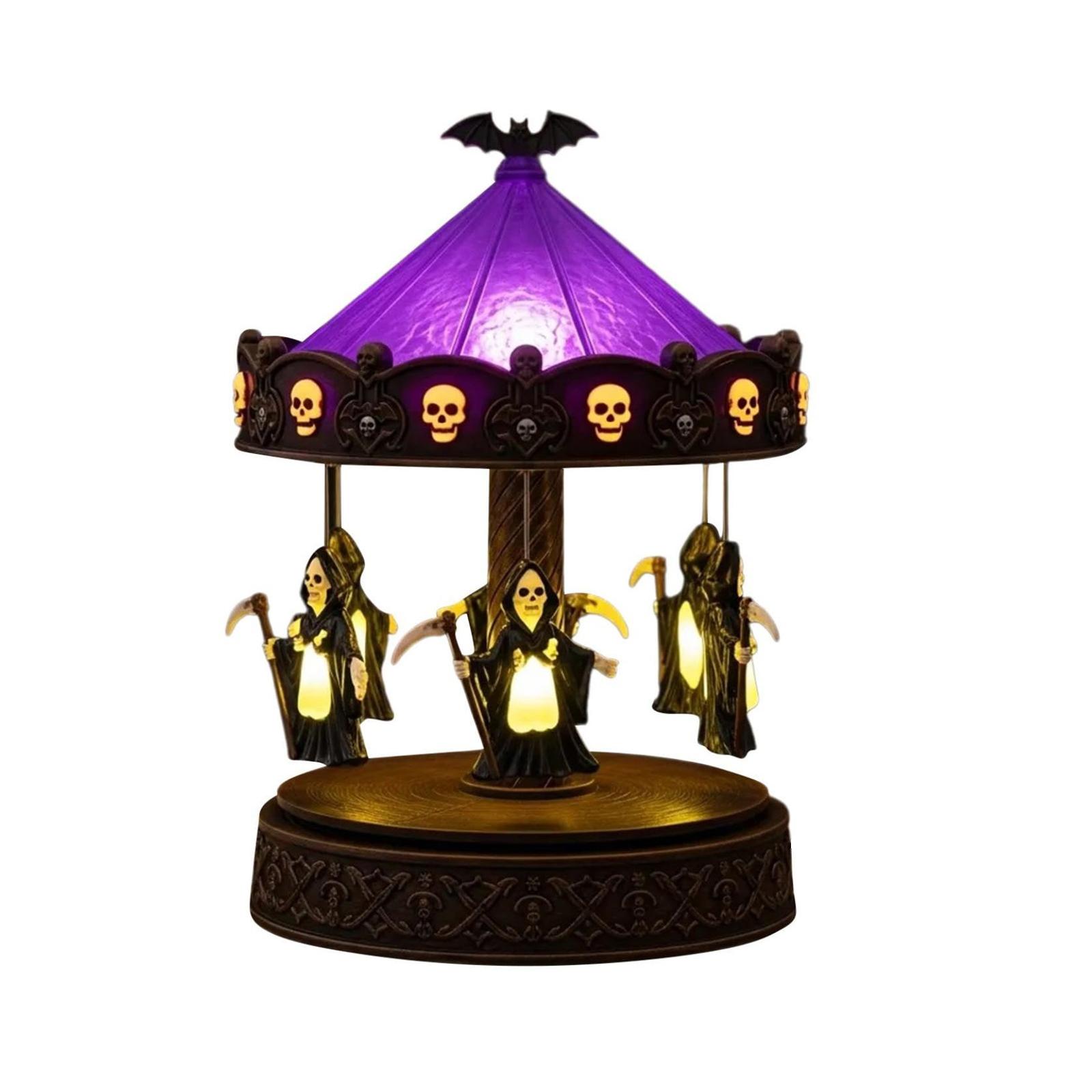 

Carousel Light - Halloween Horror Reading Light, Halloween Night Light, Vintage Carousel Decoration One Size