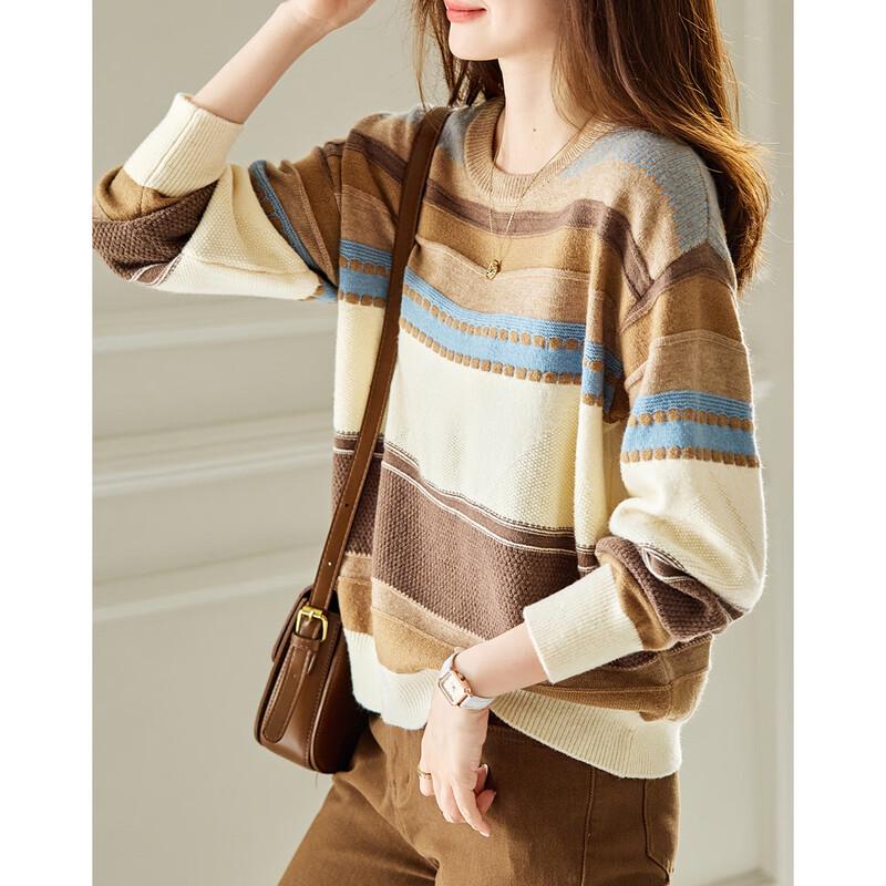 Demana Women's Striped Color-block Knit Sweater