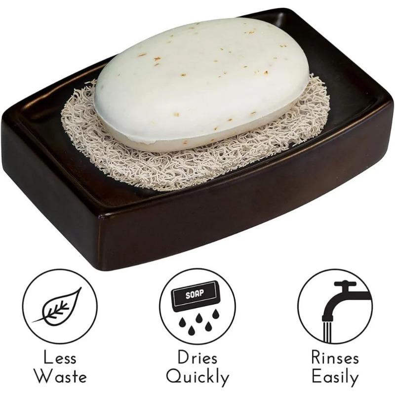 4Pcs/Set PVC Soap Saver Drain Soap Pad Environmental Protection Mildew Proof Soap Holder for Kitchen Portable Bathroom Soap Dish