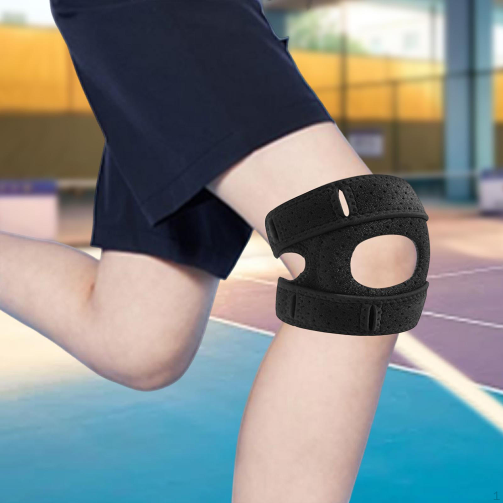 

Knee Brace Adjustable Anti Slip Patellar Tendon Support Strap Protector for Workout Climbing Kids чорний