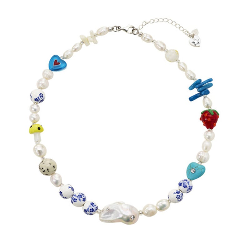 

FINDELISE 925 Baroque Turkiye Berry Necklace white