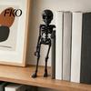 Poseable Skeleton Figurine 3D Printed Refrigerator Magnet, with Shape Magnet Movable Joints, Halloween Gothic Fridge Decoration Jointed