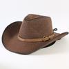 Popular European and American Western Cowboy Straw Hat Men's and Women's Fashion Shade Straw Hat Outdoor Western Cowboy Hat