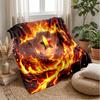 Belgium Football Printed Flannel Blanket Skin Friendly Warm Decorative Throw for Indoor Couch Bed Daily Use