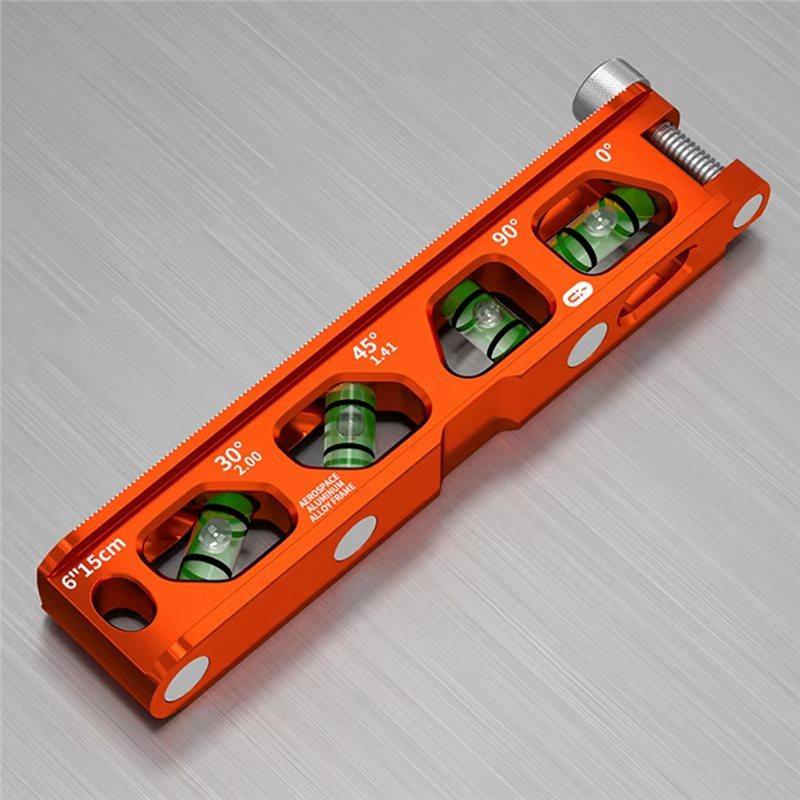 High-Precision 1Pc Mini Scale Level Ruler, Magnetic Pipeline Leveling& Measuring Tool