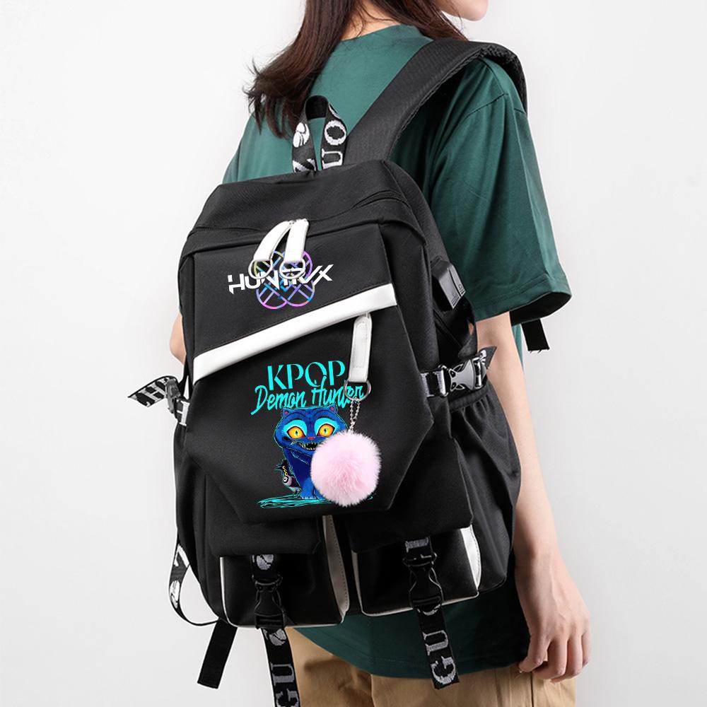 Anime K-pop Demon Hunters Printed Large Capacity Backpack for Teenger Student Girl Boy Back To School Bookbag Kid Gift Women Waterproof Travel Bag
