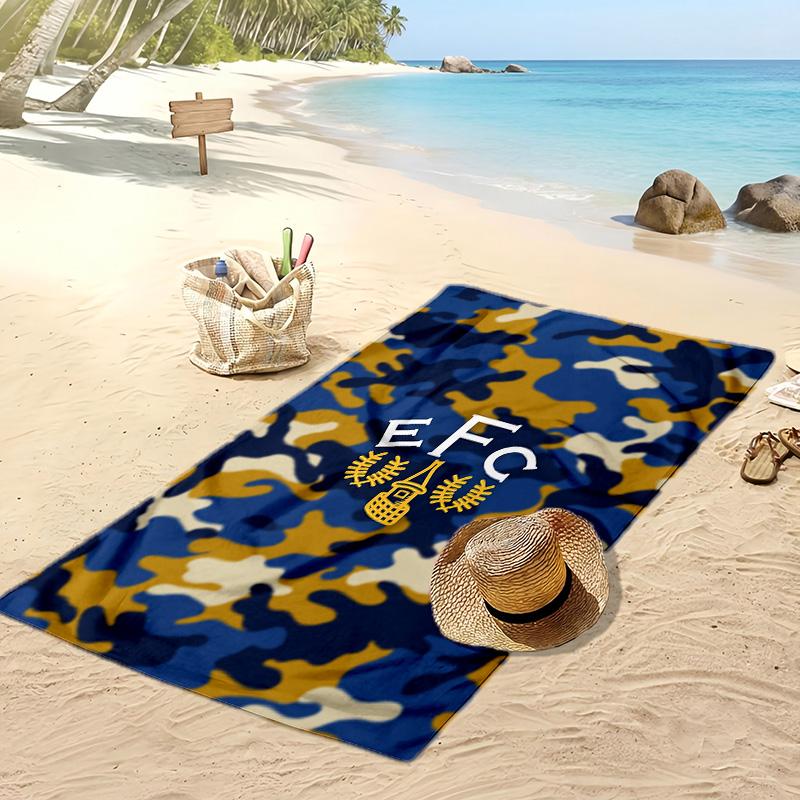 Everton Football Print Beach Towel, Large Soft Quick Dry Towel for Beach Camping Swimming