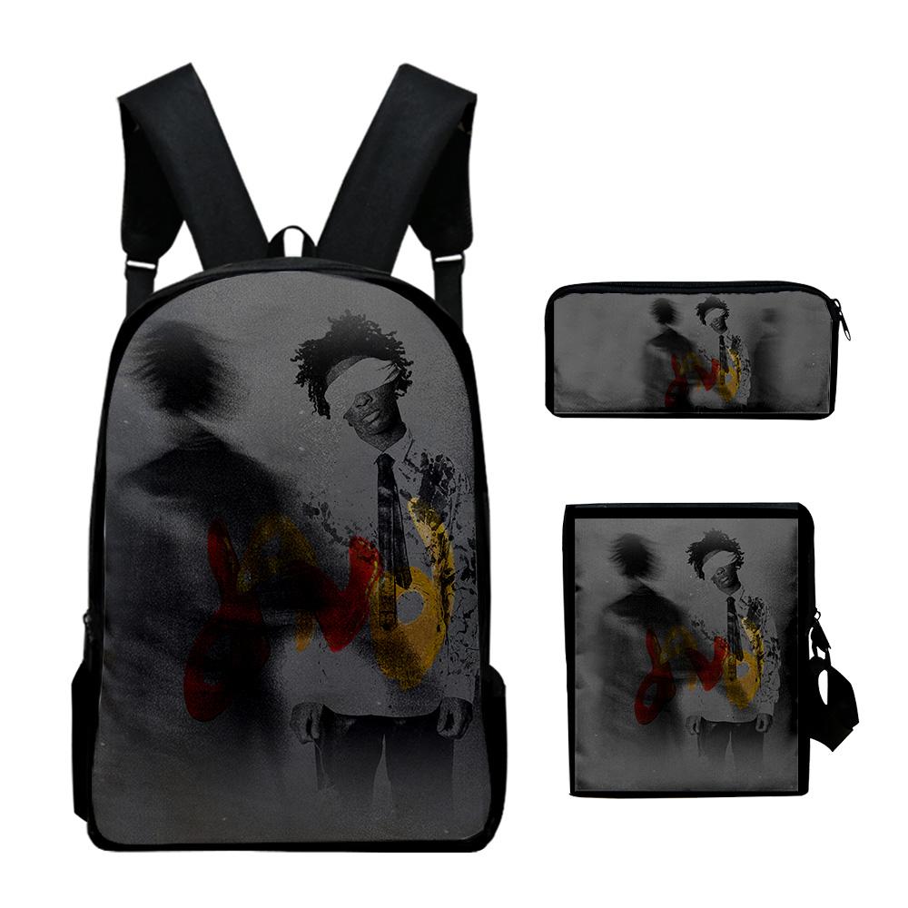 Classic Popular Young Singer D4vd 3D Print 3pcs/Set pupil School Bags Laptop Daypack Backpack Inclined shoulder bag Pencil Case