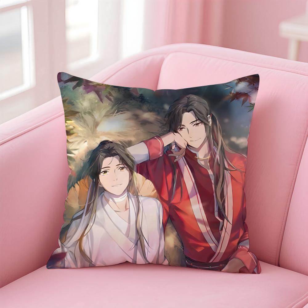 Heaven Official's Blessing Cushion Cover Home & Car Multi-Scene Pillow Cover - Reversible, Soft & Durable for Daily Use