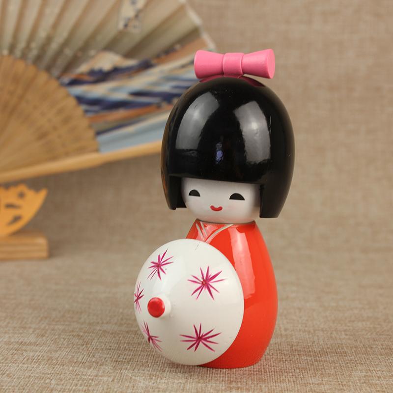 Japanese Puppet Doll Kimono Sakura Cartoon Dolls Home Decoration Cuisine Sushi Restaurant Ornament Girl Cute Desktop Gift 1/3Pcs